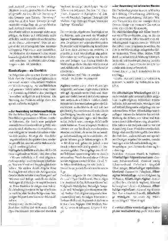 Vorschauseite 3: Eine Frage des KlimasModerne Wundauflagen im Überblick