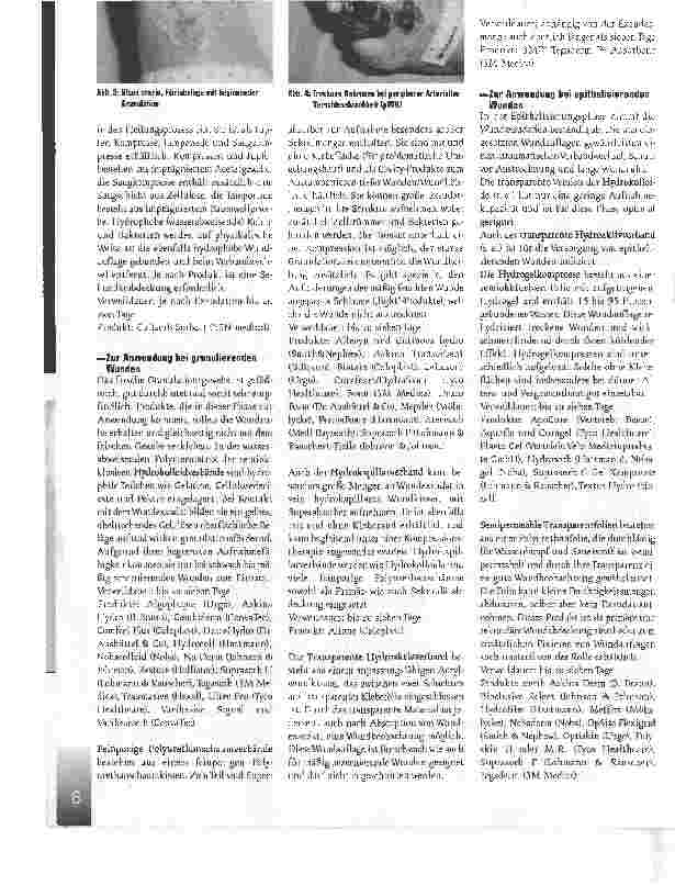 Vorschauseite 4: Eine Frage des KlimasModerne Wundauflagen im Überblick