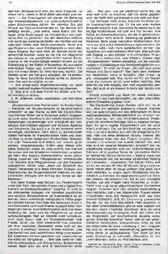 Vorschauseite 3: Krankendienst in der Zukunft Buchbesprechung