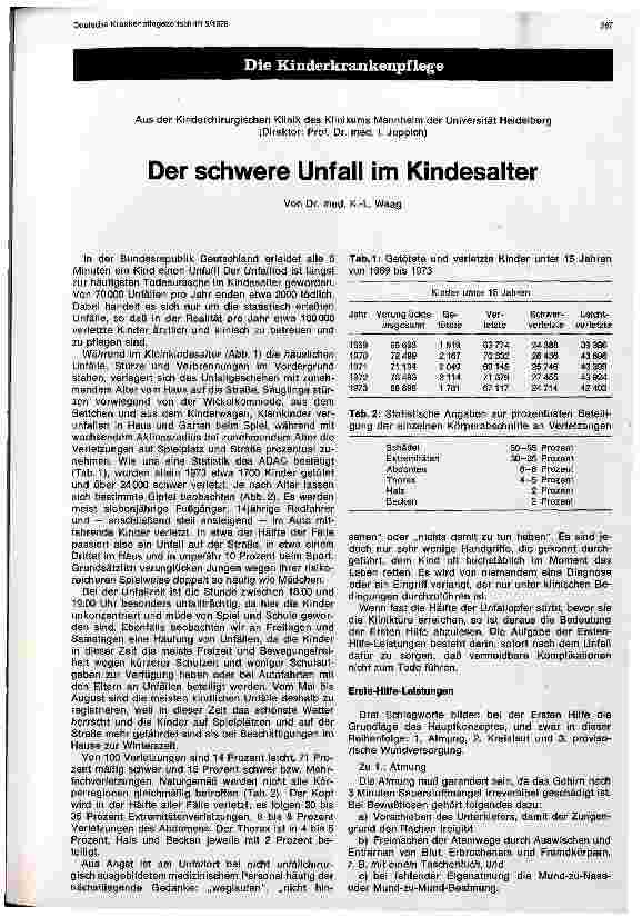 Vorschauseite 1: Der schwere Unfall im Kindesalter