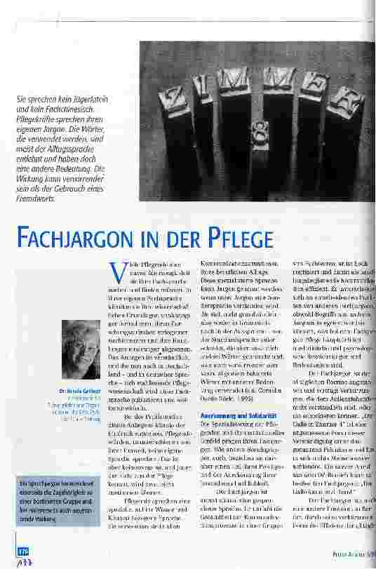 Vorschauseite 1: Fachjargon in der Pflege