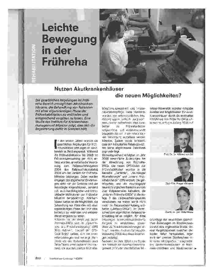 Vorschauseite 1: Leichte Bewegung in der Frühreha