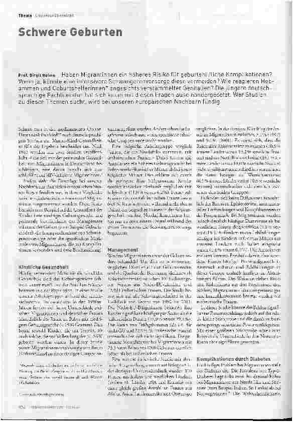 Vorschauseite 1: Schwere Geburten