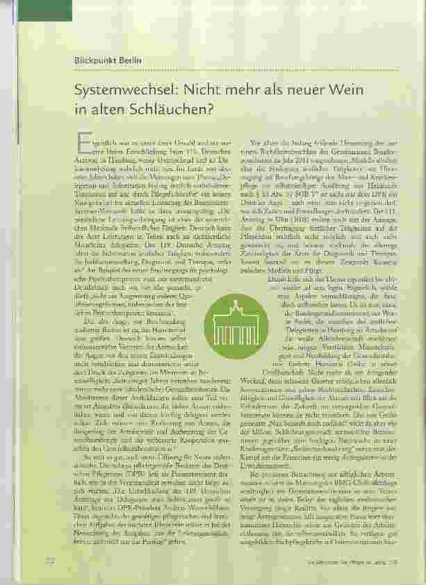 Vorschauseite 1: Systemwechsel: Nicht mehr als neuer Wein in alten Schläuchen?