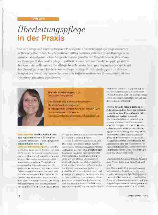 Vorschauseite 1: Überleitungspflege in der Praxis
