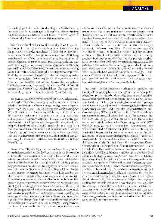 Vorschauseite 5: Keine Schnellschüsse beim Risikostrukturausgleich