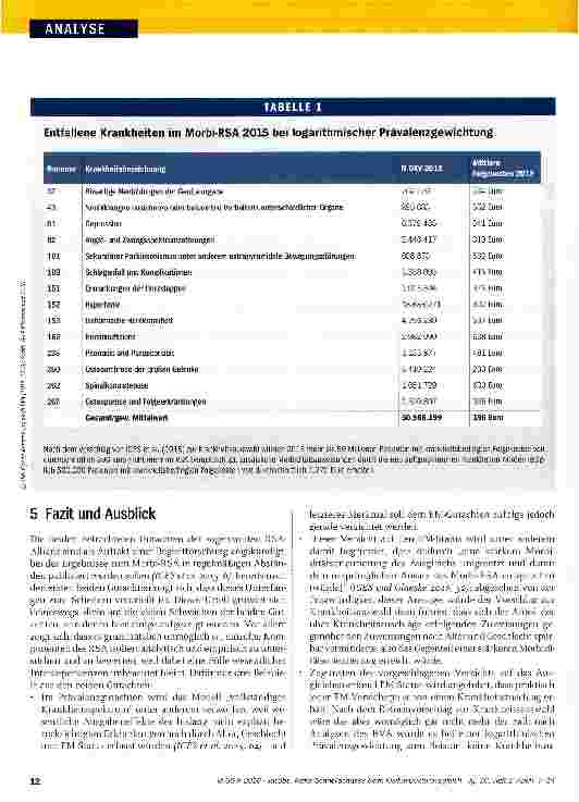 Vorschauseite 6: Keine Schnellschüsse beim Risikostrukturausgleich