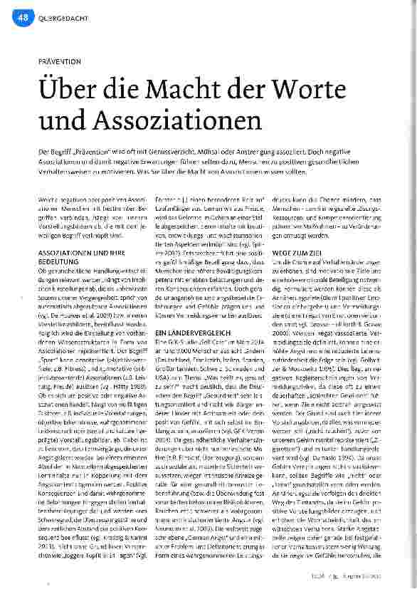 Vorschauseite 1: Über die Macht der Worte und Assoziationen