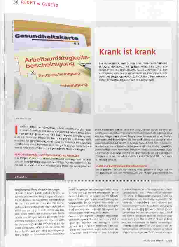Vorschauseite 1: Krank ist krank