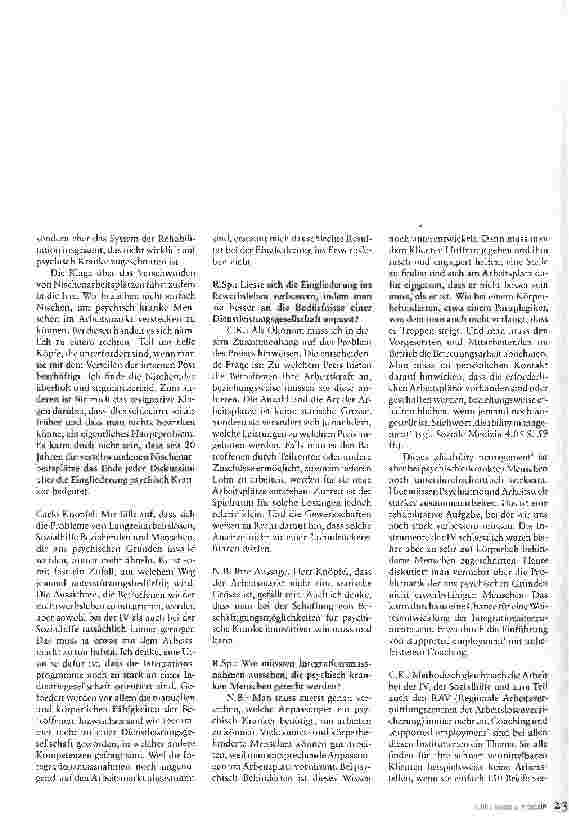 Vorschauseite 2: Warum wird man aus psychischen Gründen invalid?Die Soziale Medizin sprach mit Niklas Baer und Carlo Knöpfet aus Anlass der 5. IV-Revision