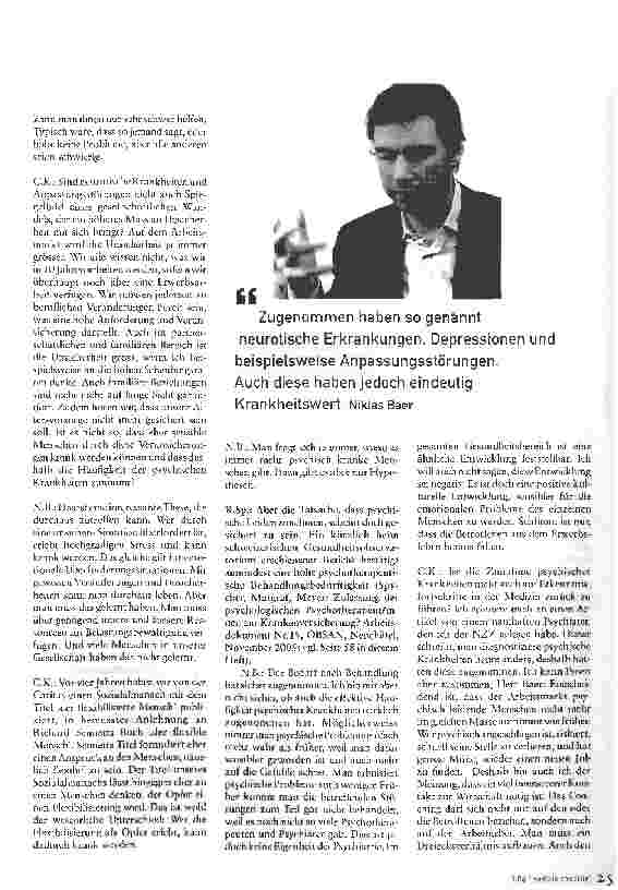 Vorschauseite 4: Warum wird man aus psychischen Gründen invalid?Die Soziale Medizin sprach mit Niklas Baer und Carlo Knöpfet aus Anlass der 5. IV-Revision
