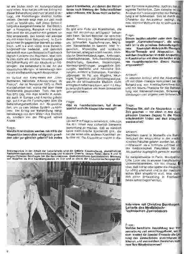 Vorschauseite 1: Das Institut für Spezial-Therapie in Bad Godesberg Interview mit Christine Bernhagen MTA