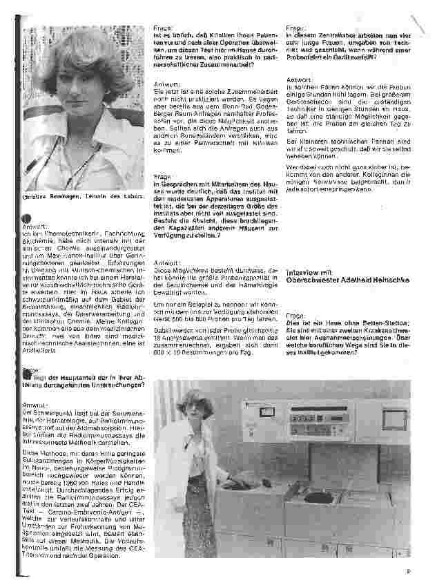 Vorschauseite 2: Das Institut für Spezial-Therapie in Bad Godesberg Interview mit Christine Bernhagen MTA