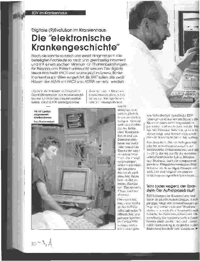 Vorschauseite 1: Die elektronische Krankengeschichte Digitale (R)Evolution im Krankenhaus