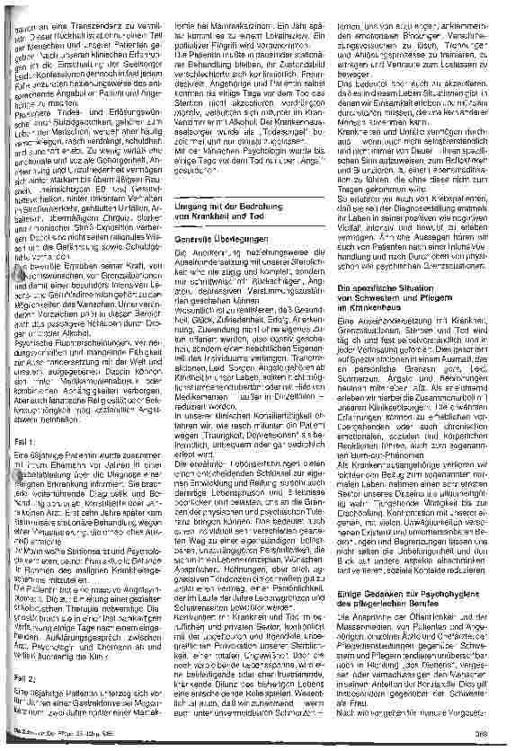 Vorschauseite 2: Die Ängste des Gesunden und Lebenden vor Krankheit und Tod