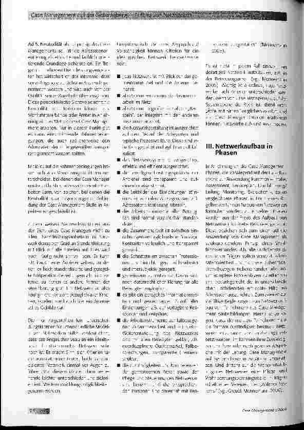 Vorschauseite 3: Case Management auf der Systemebene Aufbau von Netzwerken