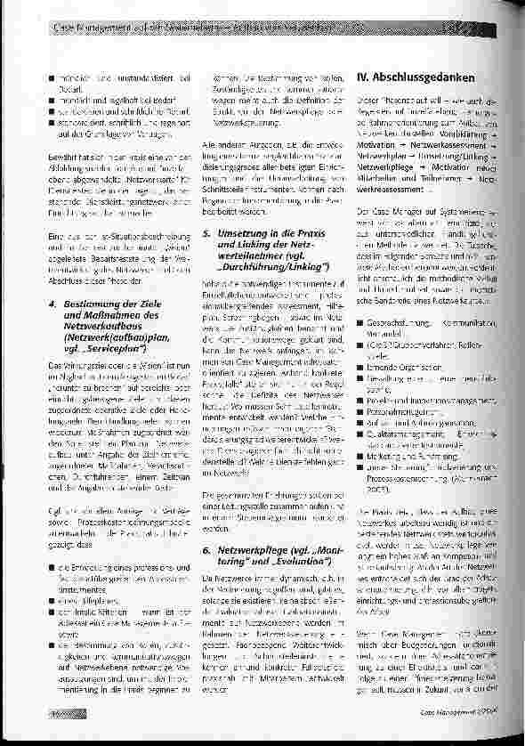 Vorschauseite 5: Case Management auf der Systemebene Aufbau von Netzwerken