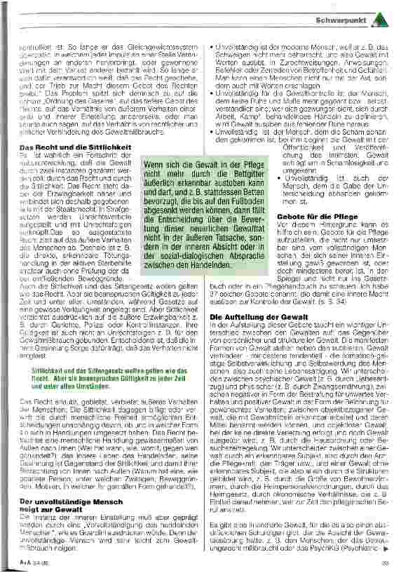 Vorschauseite 3: Wege aus der Gewalt Der Versuch einer Hilfestellung Definition und Wesen von Gewalt Annäherung an ein Thema auch für die Pflege