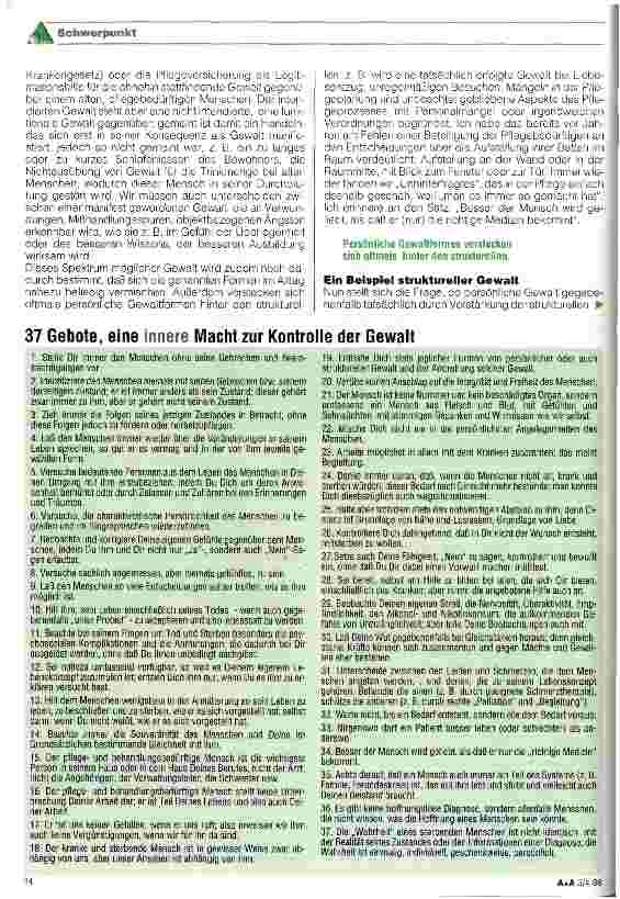 Vorschauseite 4: Wege aus der Gewalt Der Versuch einer Hilfestellung Definition und Wesen von Gewalt Annäherung an ein Thema auch für die Pflege