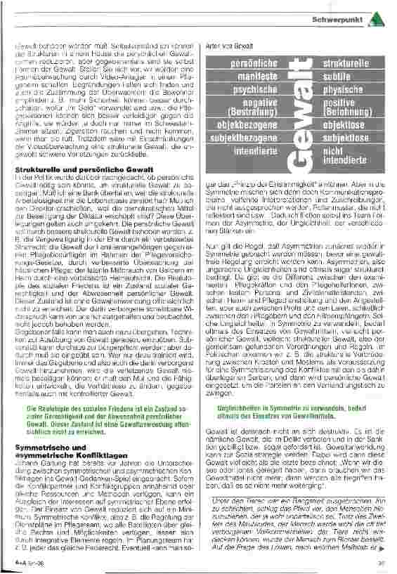 Vorschauseite 5: Wege aus der Gewalt Der Versuch einer Hilfestellung Definition und Wesen von Gewalt Annäherung an ein Thema auch für die Pflege