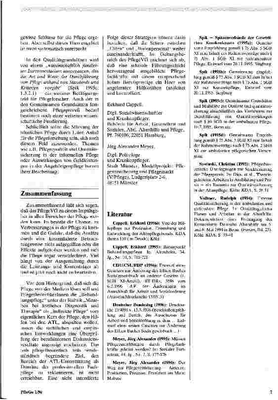 Vorschauseite 5: Die Auswirkungen der Pflegeversicherung auf die Pflege