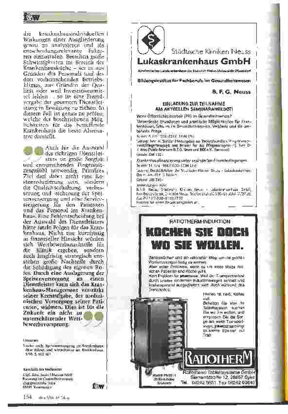 Vorschauseite 5: Outsourcing der Krankenhaus-Küche
