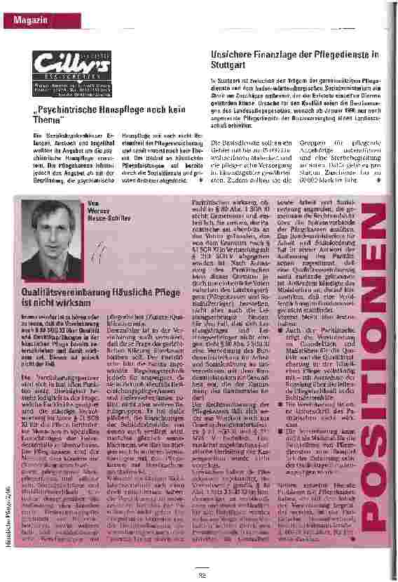 Vorschauseite 1: Qualitätsvereinbarung Häusliche Pflege ist nicht wirksam