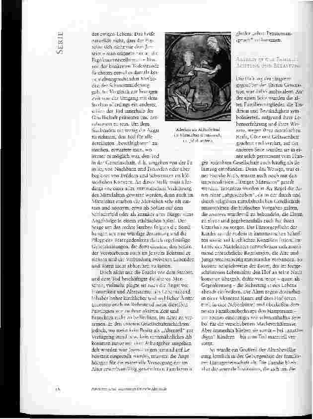 Vorschauseite 5: SERIE: ALTERSBILD UND ALTERSERLEBEN IM HISTORISCHEN WANDELTEIL II: DAS MITTELALTER - ÄLTERWERDEN IM TAL DER VERACHTUNG?