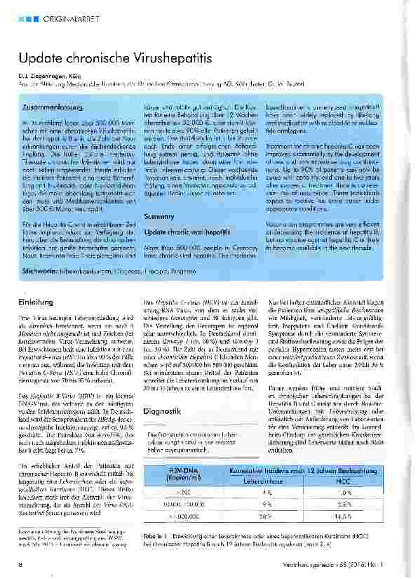 Vorschauseite 1: Update chronische Virushepatitis