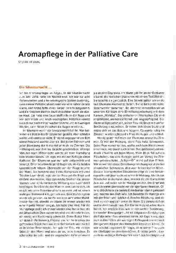 Vorschauseite 1: Aromapflege in der Palliative Care