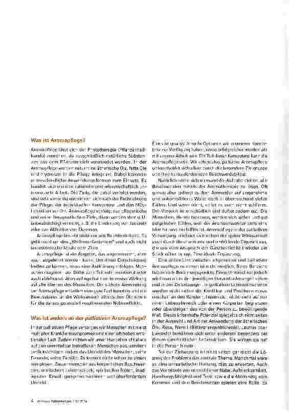 Vorschauseite 3: Aromapflege in der Palliative Care