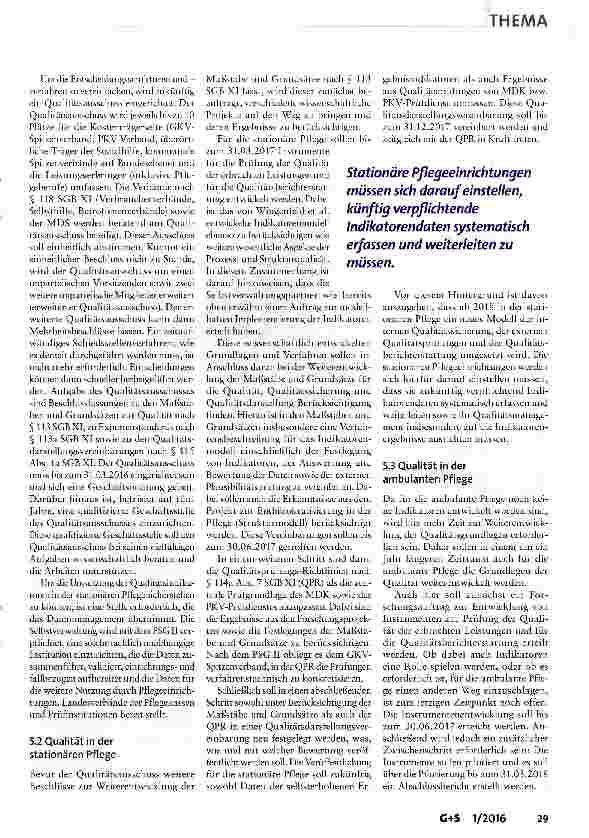 Vorschauseite 5: Qualität der Pflege: Fast am Ziel oder halbe Strecke?