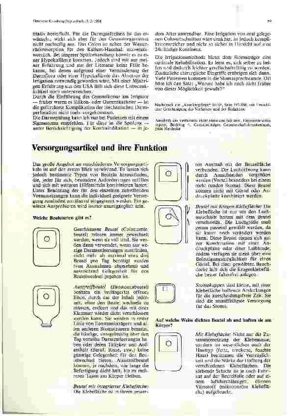 Vorschauseite 1: Versorgungsartikel und ihre Funktion