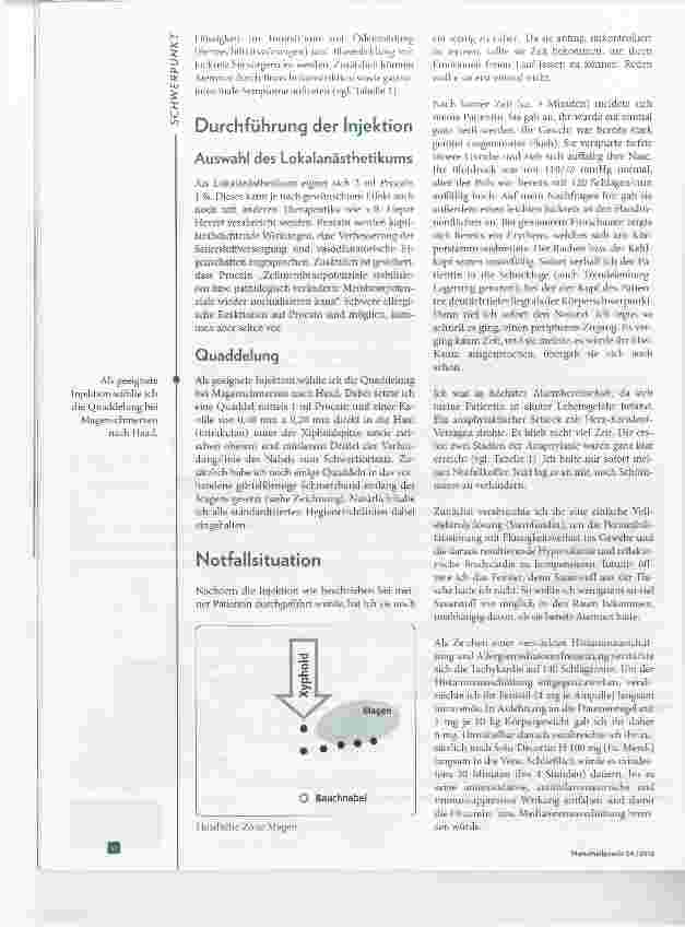 Vorschauseite 4: Eine folgenschwere Injektion Die anaphylaktische Reaktion in der Praxis