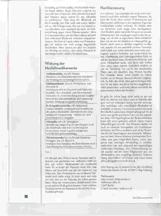 Vorschauseite 6: Eine folgenschwere Injektion Die anaphylaktische Reaktion in der Praxis