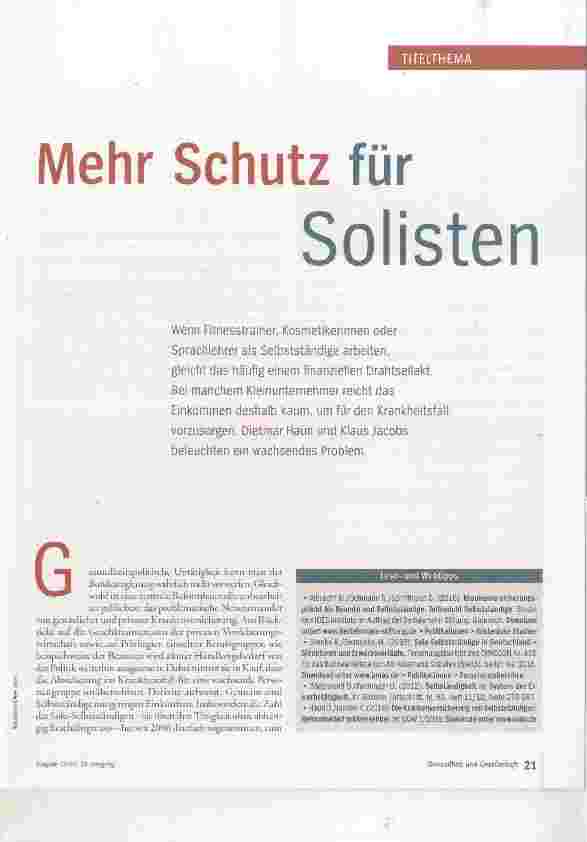 Vorschauseite 2: Mehr Schutz für Solisten