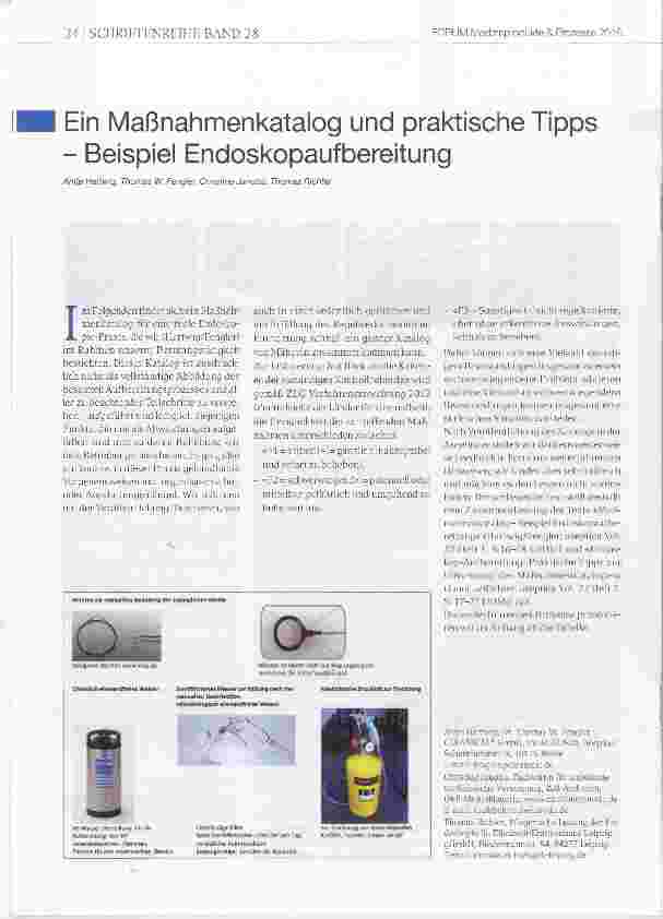 Vorschauseite 1: Ein Maßnahmenkatalog und praktische Tipps Beispiel Endoskopaufbereitung
