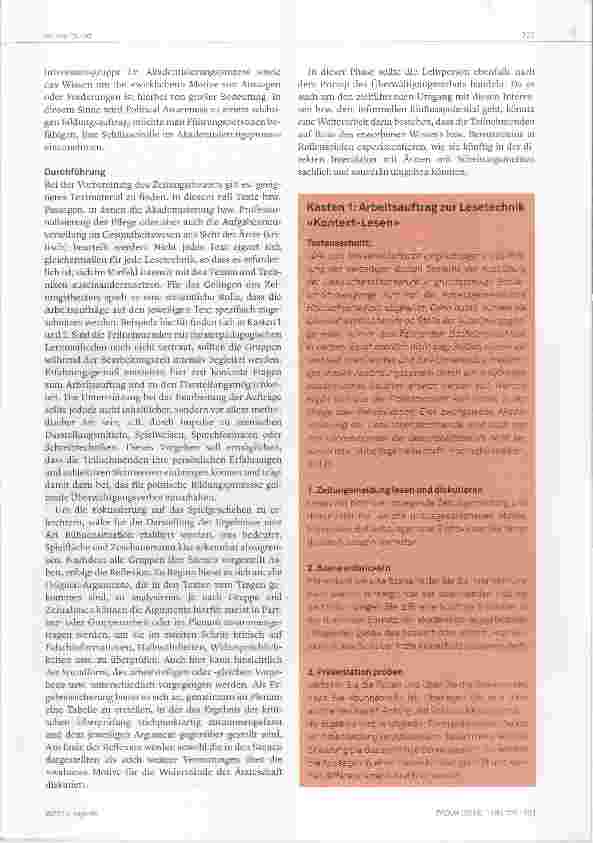 Vorschauseite 5: Kein Platz für Ohnmacht Das Zeitungstheater im Einsatz zur Förderung von Political Awareness in der Pflege