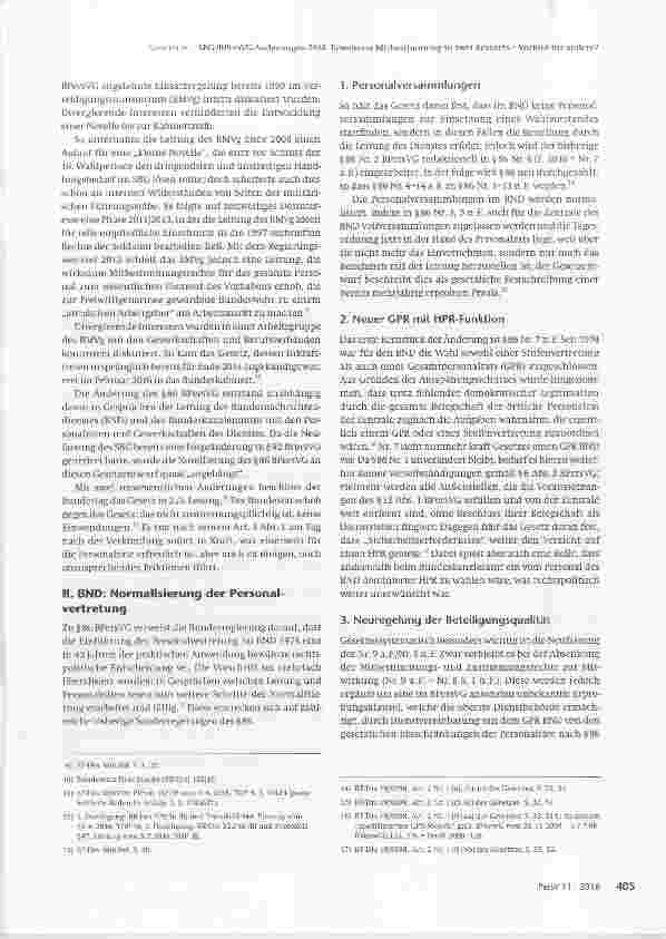 Vorschauseite 2: SBG-/BPersVG-Änderungen 2016: Erweiterte Mitbestimmung in zwei Ressorts Vorbild für andere?