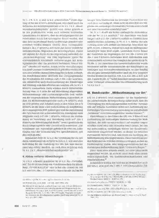 Vorschauseite 3: SBG-/BPersVG-Änderungen 2016: Erweiterte Mitbestimmung in zwei Ressorts Vorbild für andere?