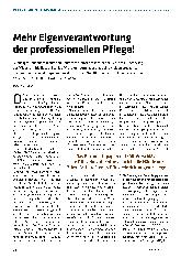 Vorschauseite 1: Mehr Eigenverantwortung in der professionellen Pflege!