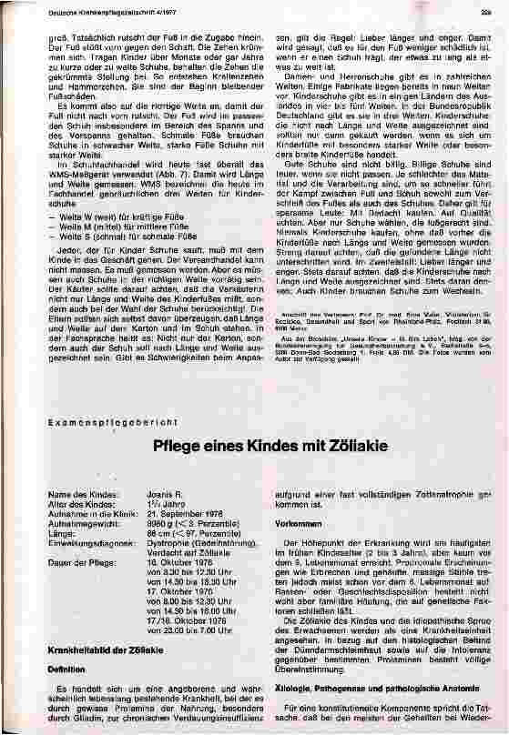 Vorschauseite 1: Pflege eines Kindes mit Zöliakie