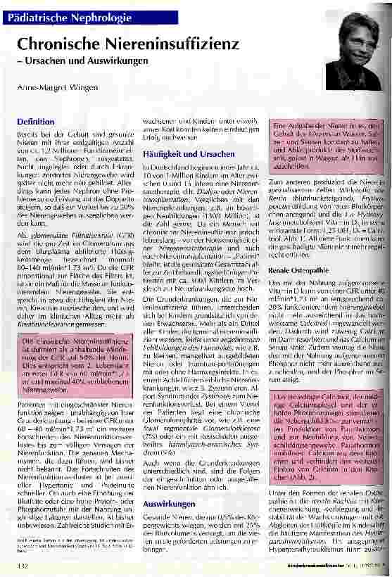 Vorschauseite 1: Chronische Niereninsuffizienz Ursachen und Auswirkungen