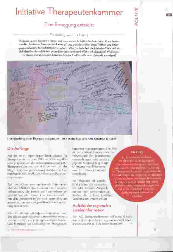 Vorschauseite 1: Initiative Therapeutenkammer