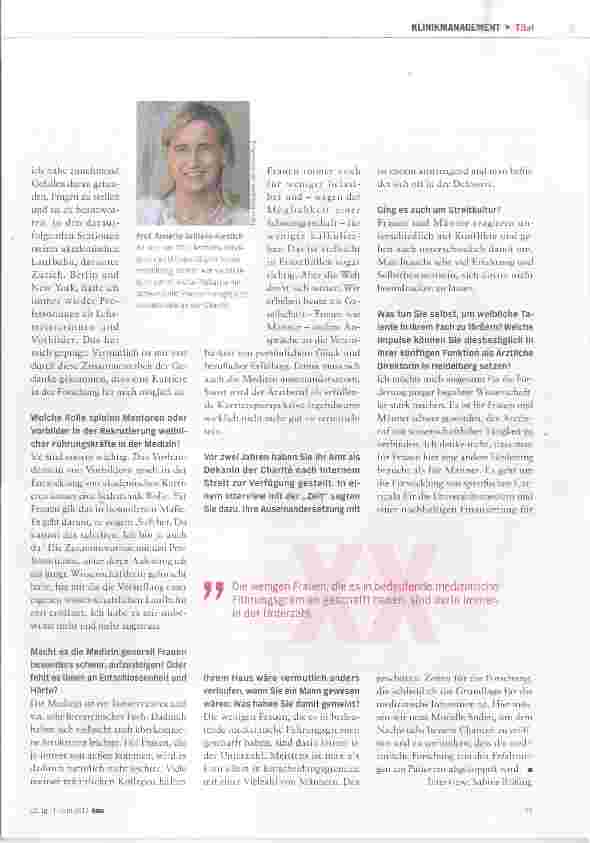 Vorschauseite 2: Frauen in der Medizin haben noch einen langen Weg vor sich