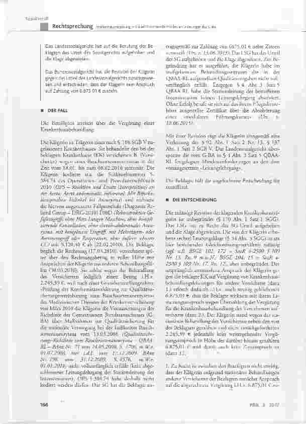 Vorschauseite 2: Krankenhausvergütung und qualitätssichernde Mindestanforderungen des G-BA (hier: kein Leitungslehrgang der Stationsleitung der Intensivstation)