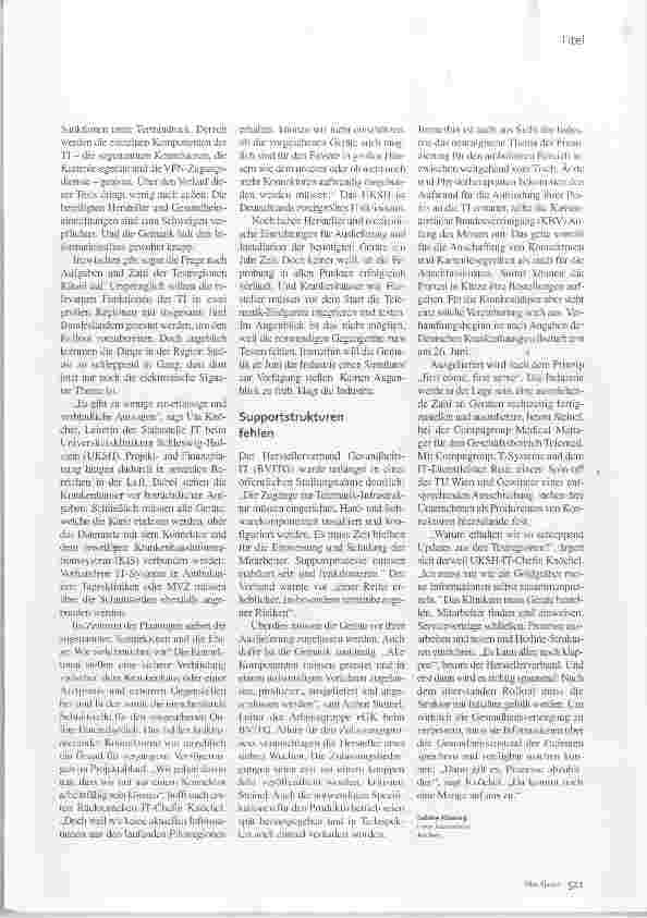 Vorschauseite 2: Telematik-Rollout Das Info-Puzzle