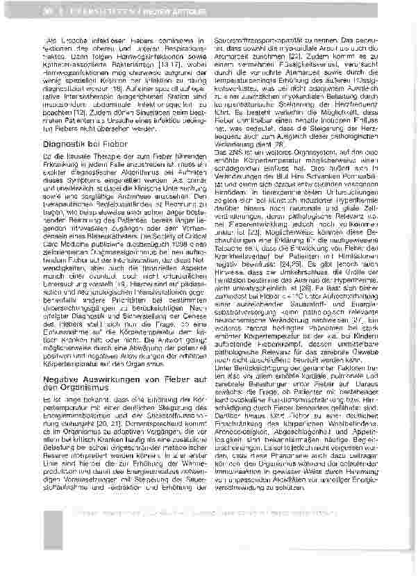 Vorschauseite 4: Fieber beim kritisch Kranken: Ignorieren oder therapieren?