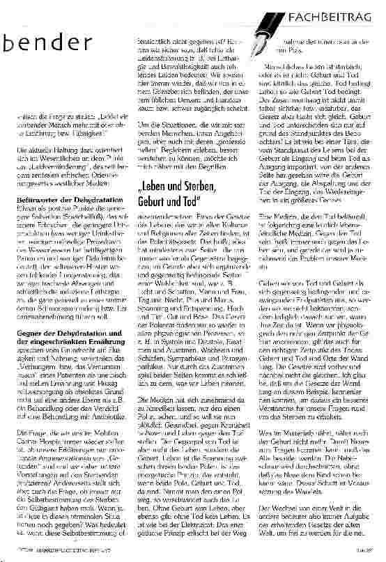 Vorschauseite 2: Nahrung und Erhährung Sterbender unter besonderer Berücksichtigung der Dehydration in der letzten Phase des Lebens
