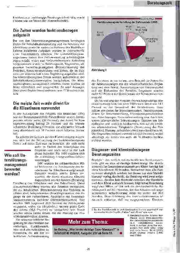 Vorschauseite 2: Wieviel Beratungszeit ist notwendig? Untersuchung zu Beratungszeitprofilen beim Case-Management in Berlin